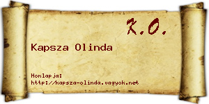 Kapsza Olinda névjegykártya